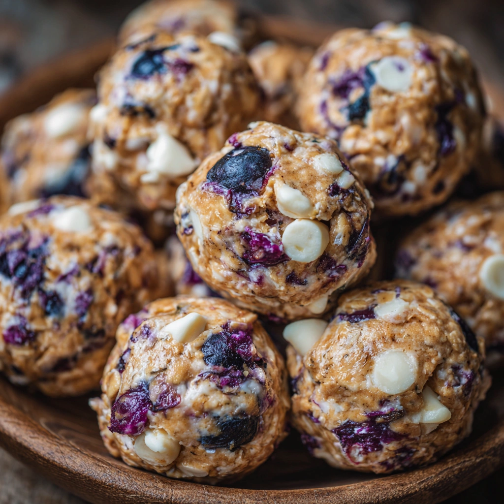 Blueberry Cheesecake Protein Bites