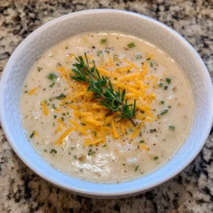 Cheddar Garlic Herb Potato Soup