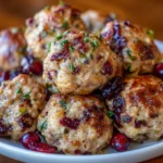 Cranberry Turkey Stuffing Balls