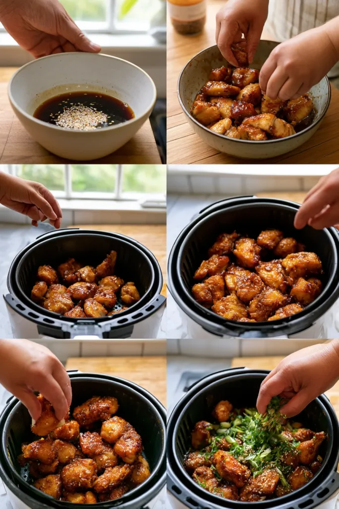 20 Minute Asian Air Fryer Sesame Chicken