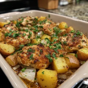 Baked Garlic Parmesan Chicken and Potatoes