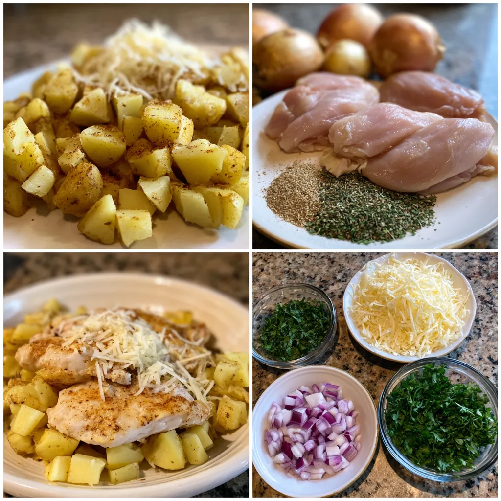 Baked Garlic Parmesan Chicken and Potatoes