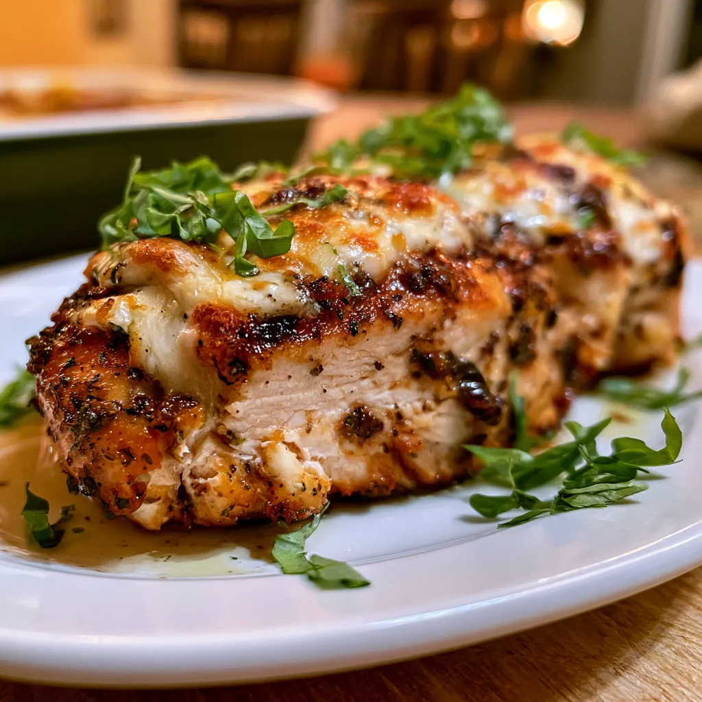 Balsamic Baked Chicken with Mozzarella