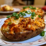 Buffalo Chicken Twice Baked Potatoes