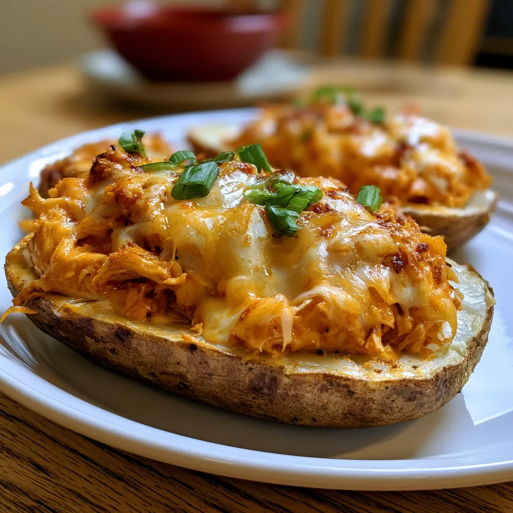 Buffalo Chicken Twice Baked Potatoes