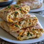 Cheesy Garlic Chicken Wraps