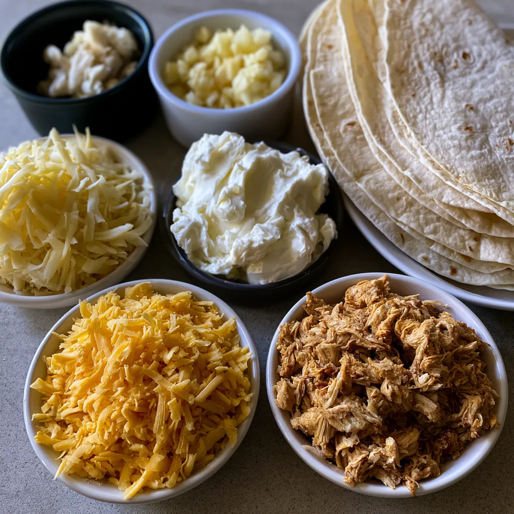 Cheesy Garlic Chicken Wraps