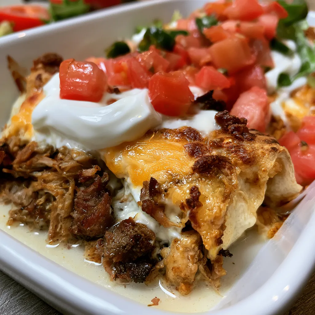 Cheesy Oven-Crispy Chicken Smoked Beef Ranch Tacos