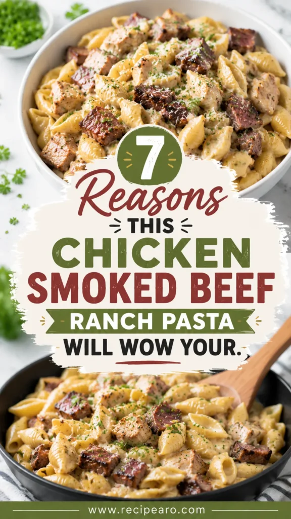 Chicken Smoked Beef Ranch Pasta