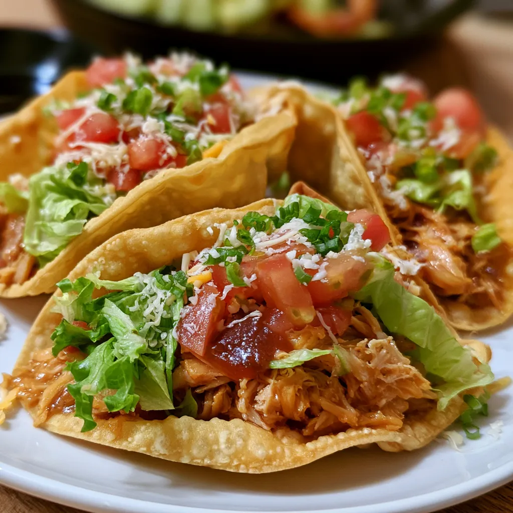 Chicken Wonton Tacos