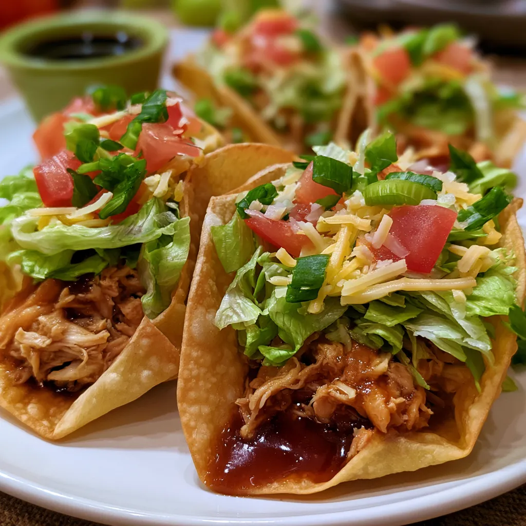 Chicken Wonton Tacos