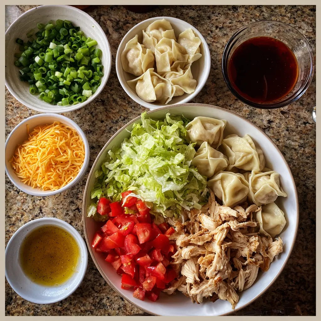 Chicken Wonton Tacos