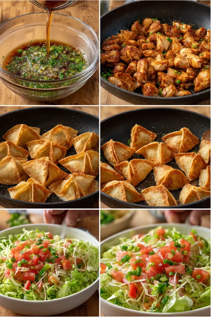 Chicken Wonton Tacos