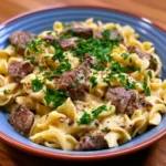 Creamy Boursin Beef Pasta