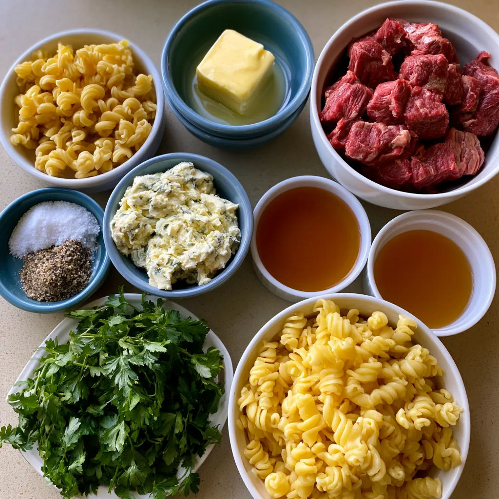 Creamy Boursin Beef Pasta