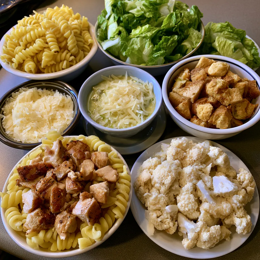 Easy Chicken Caesar Pasta Salad