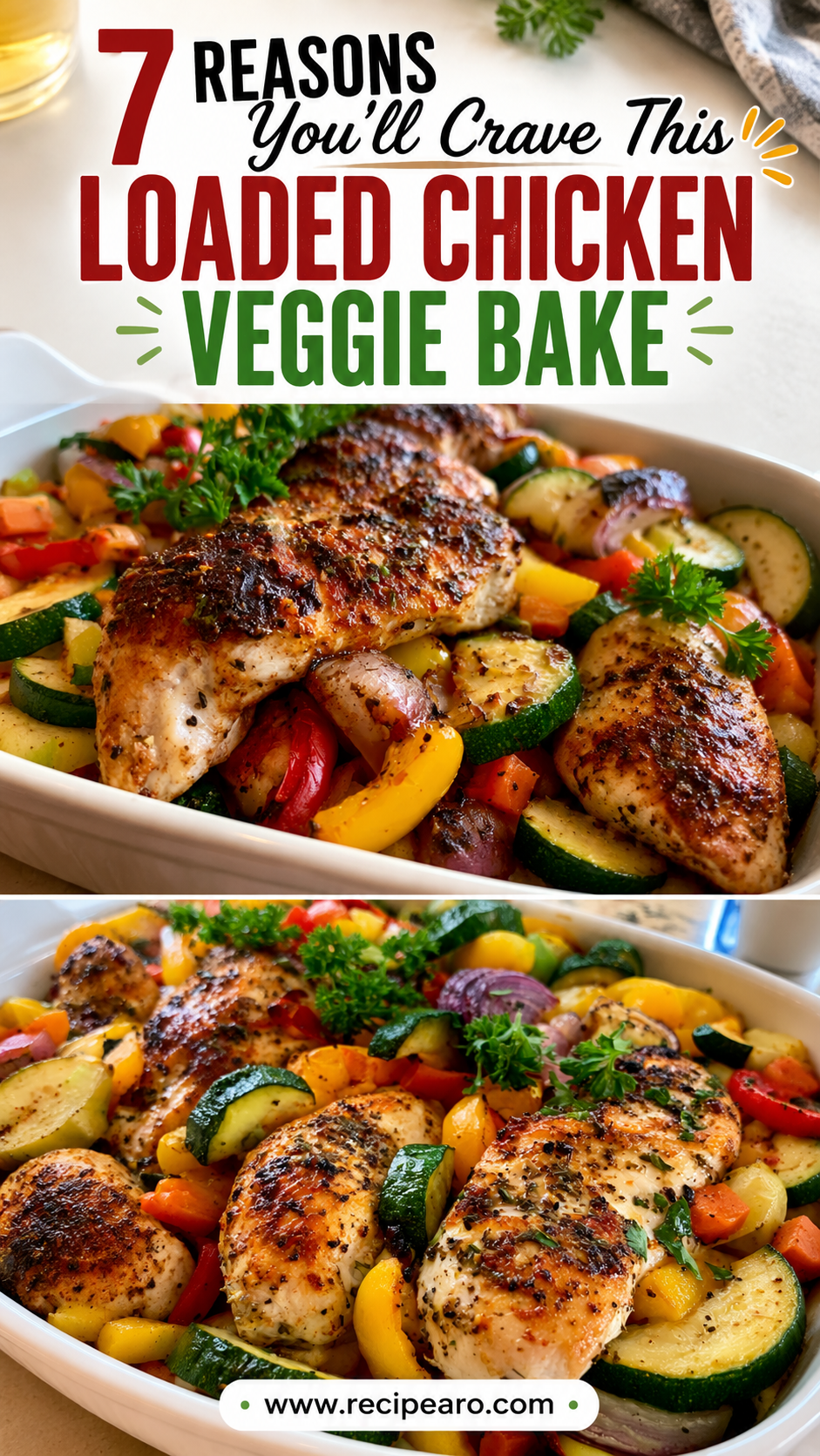 Flavor-Packed Loaded Chicken Veggie Bake