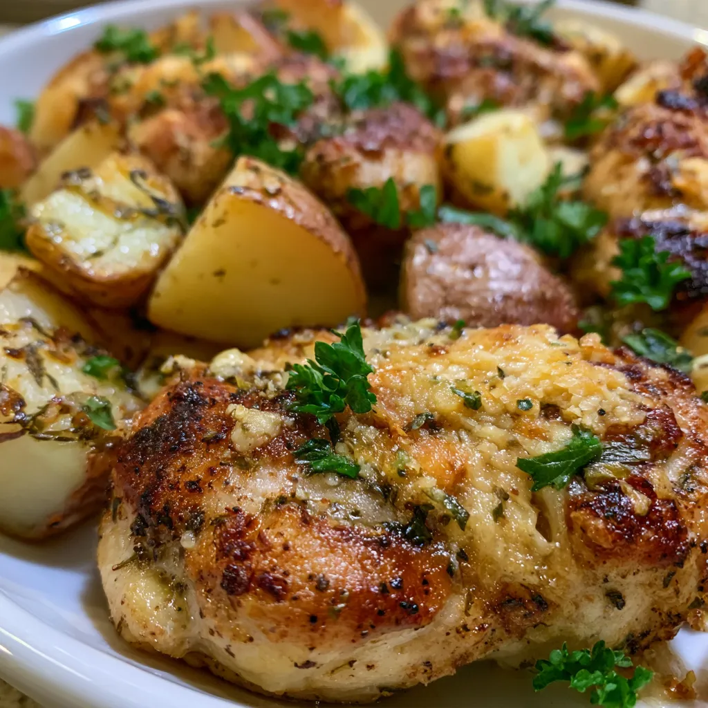 Garlic Parmesan Chicken and Potatoes