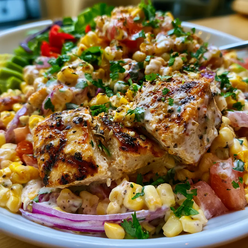 High Protein Chicken Street Corn Salad
