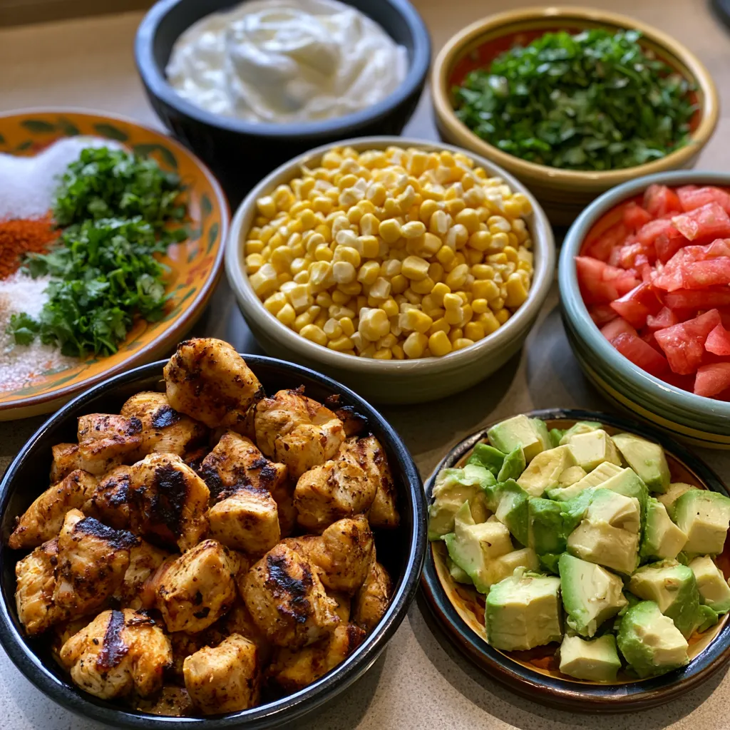 High Protein Chicken Street Corn Salad