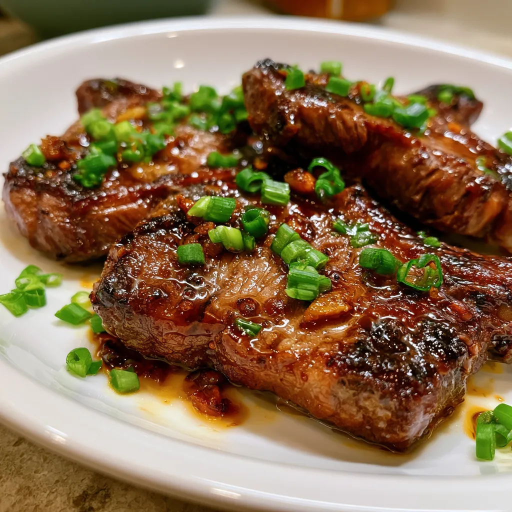 Honey Garlic Beef Chops