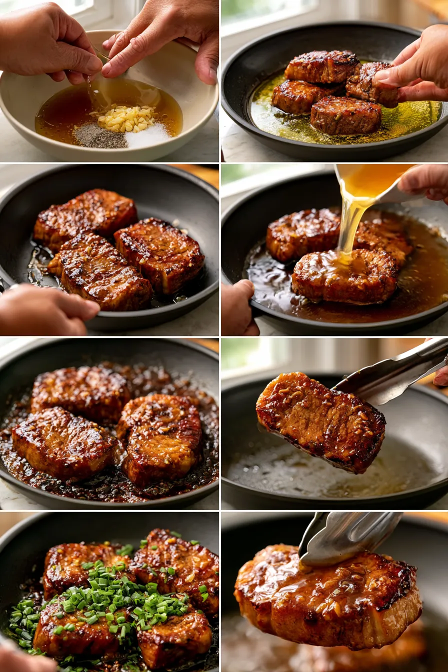 Honey Garlic Beef Chops