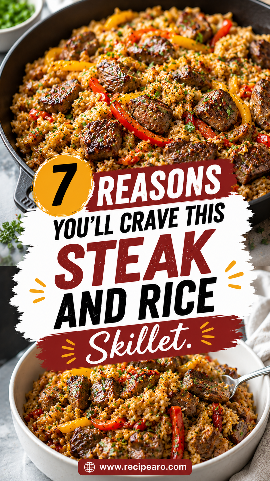 Honey Garlic Butter Steak and Rice Skillet