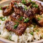 Honey Garlic Butter Steak and Rice Skillet