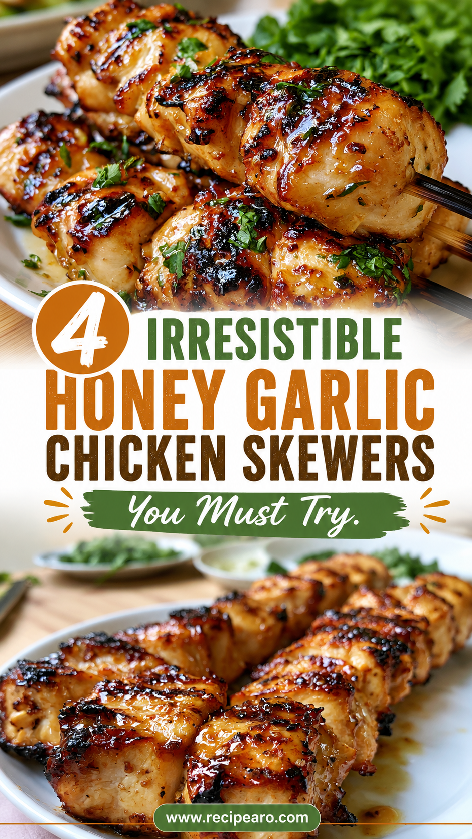 Honey Garlic Chicken Skewers