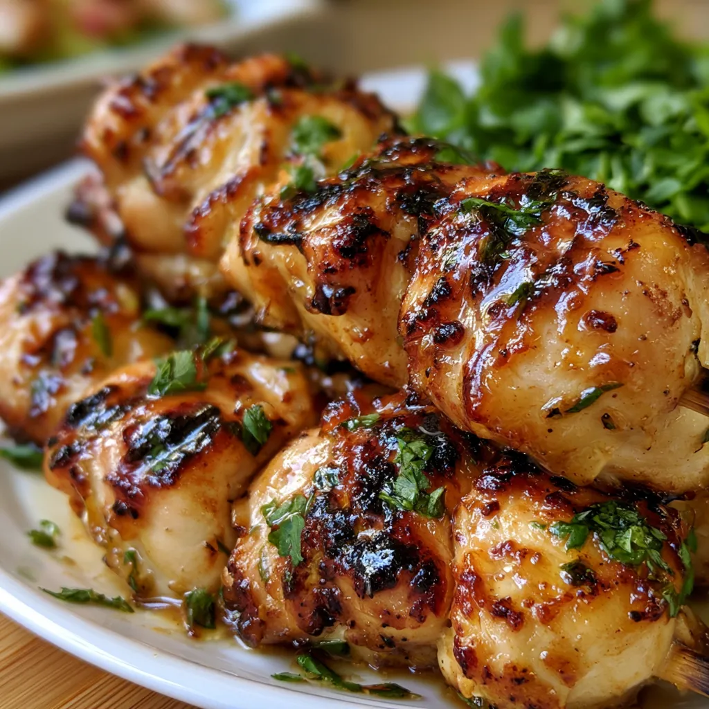 Honey Garlic Chicken Skewers