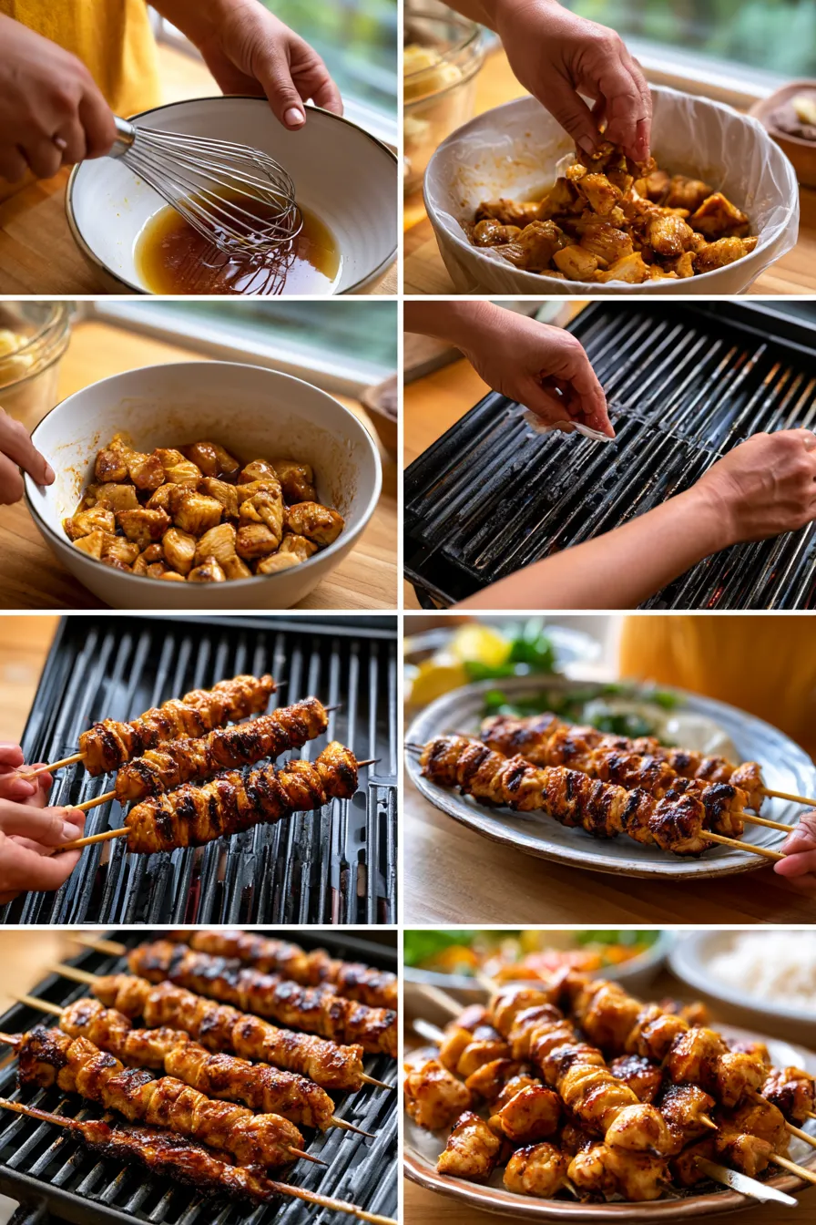 Honey Garlic Chicken Skewers
