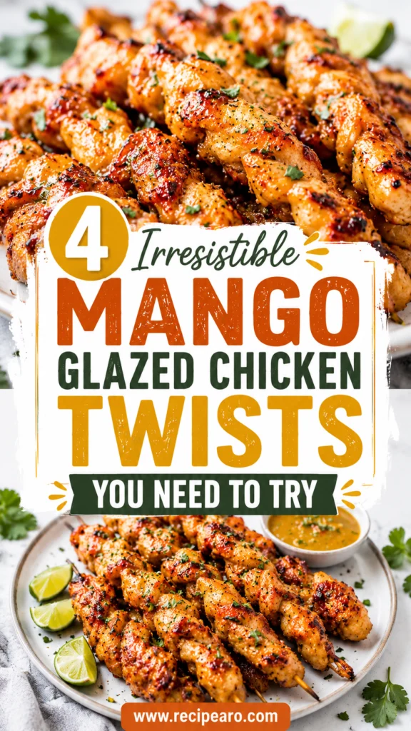 Mango Glazed Chicken Twists