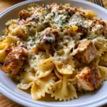 Mozzarella Garlic Butter Chicken Bowties