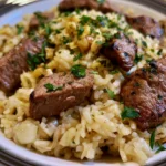 One-Pot Garlic Butter Beef and Rice