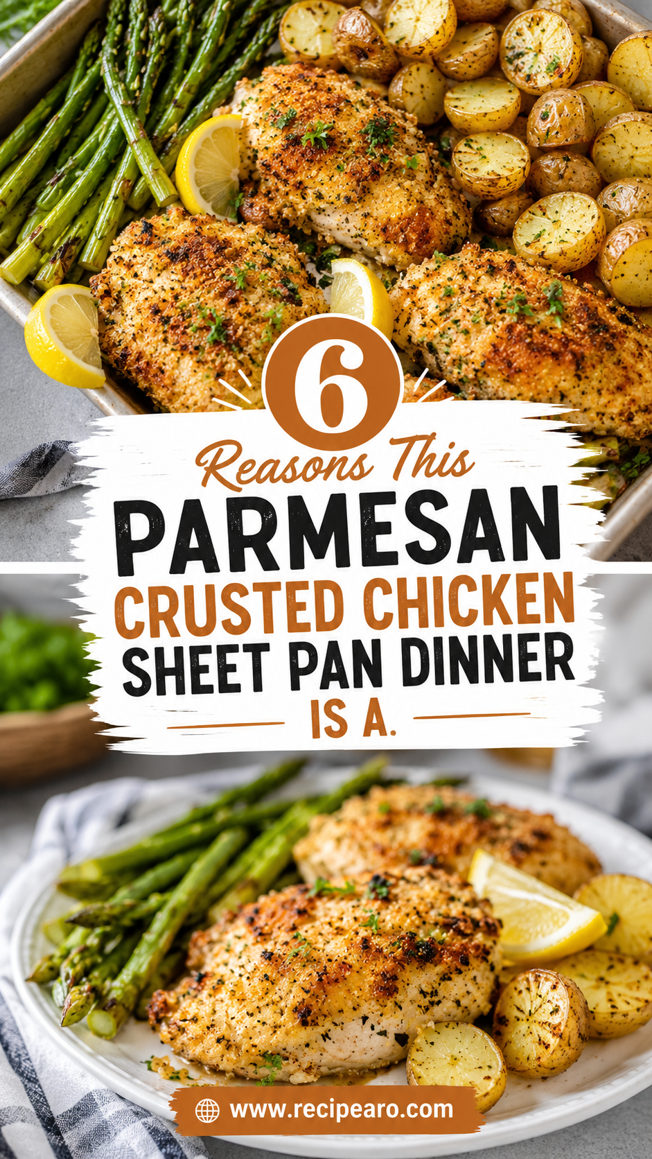Parmesan Crusted Chicken Sheet Pan Dinner