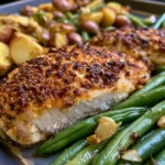 Parmesan Crusted Chicken Sheet Pan Dinner