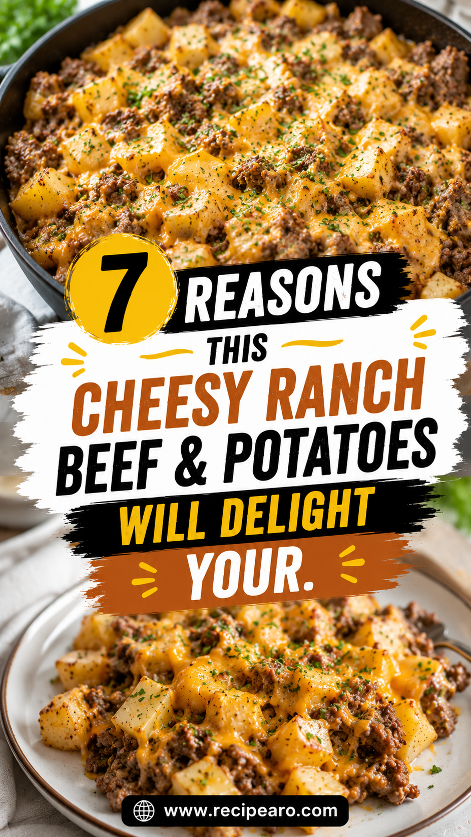 Slow Cooker Cheesy Ranch Beef & Potatoes