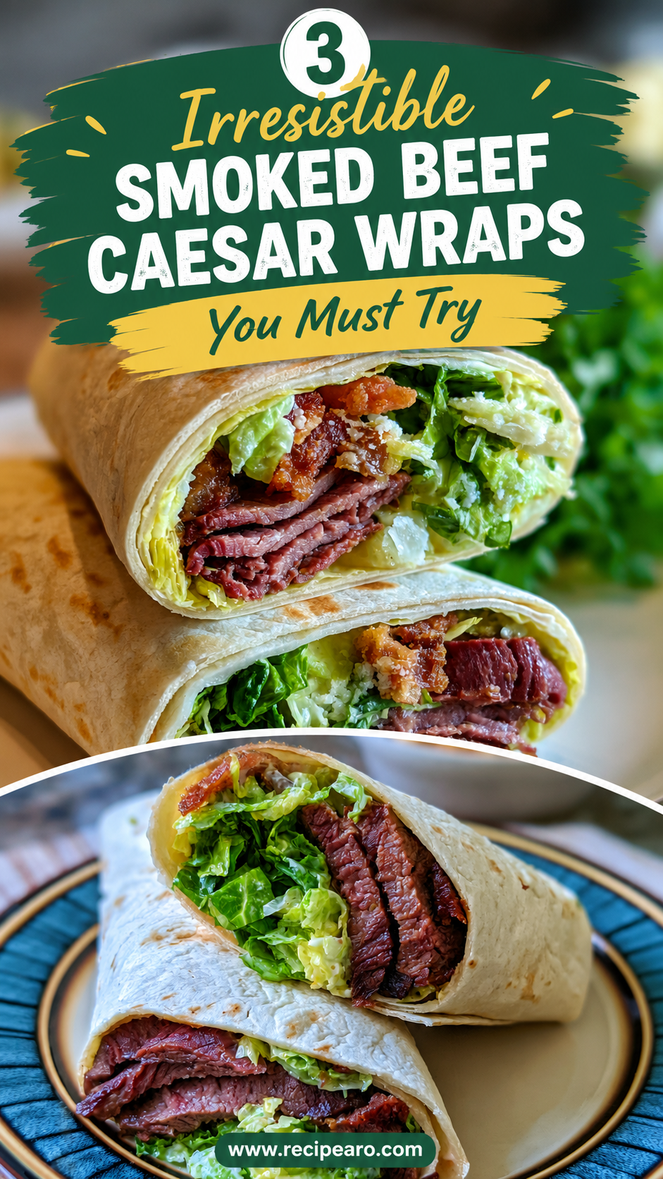 Smoked Beef Caesar Wraps