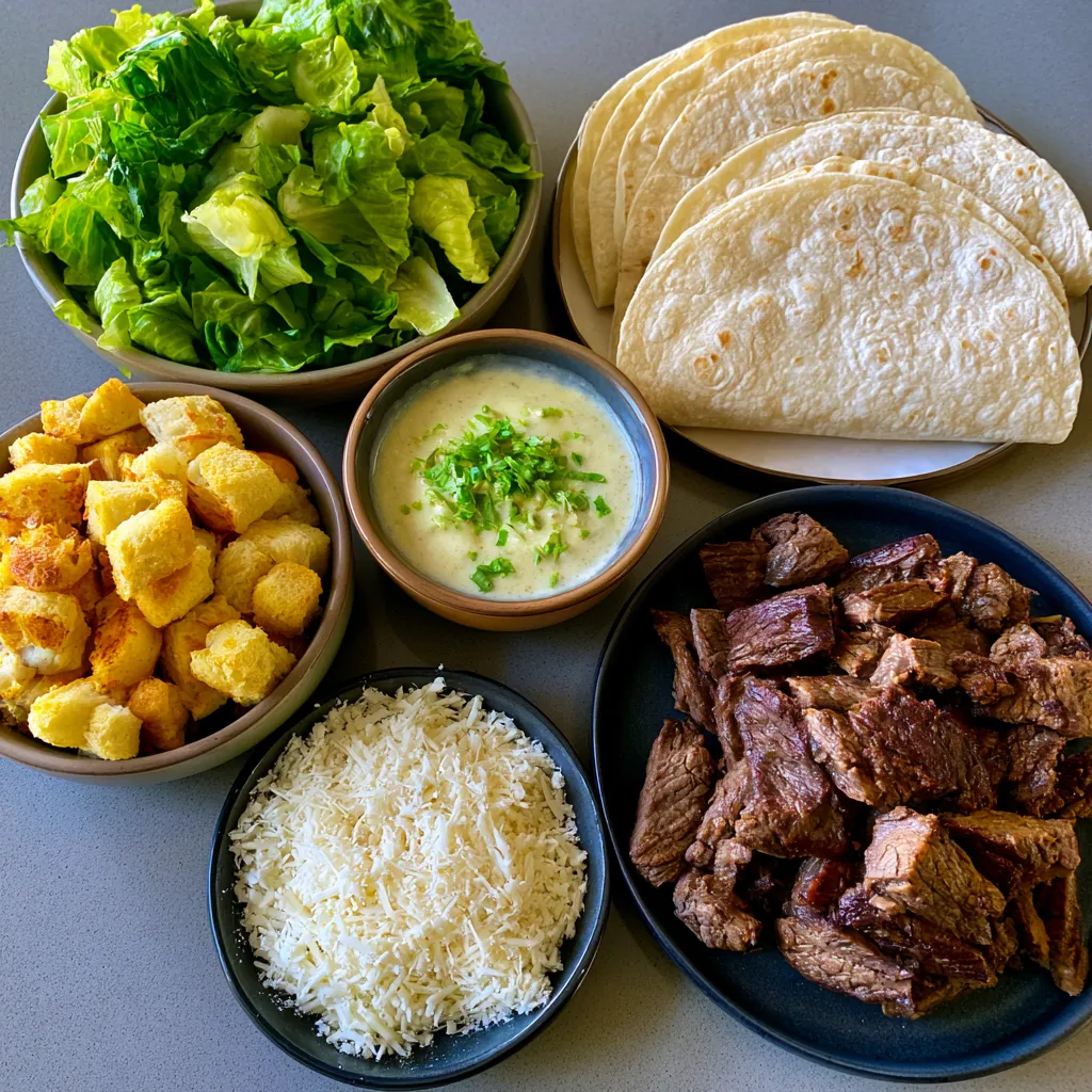 Smoked Beef Caesar Wraps