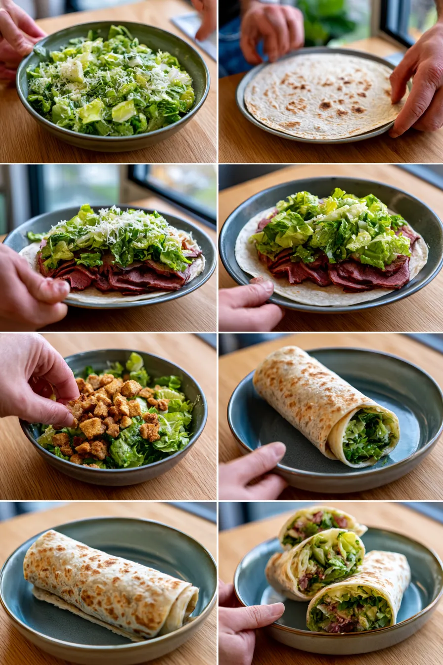 Smoked Beef Caesar Wraps
