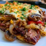 Smoked Beef Cheesesteak Skillet