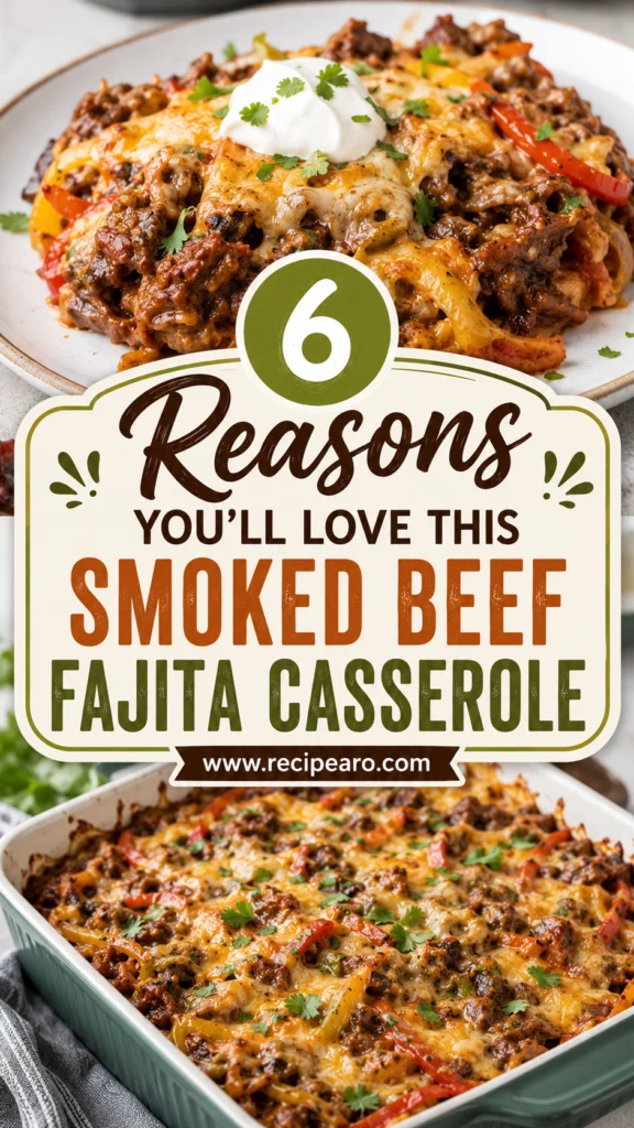 Smoked Beef Fajita Rice Casserole