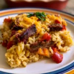 Smoked Beef Fajita Rice Casserole
