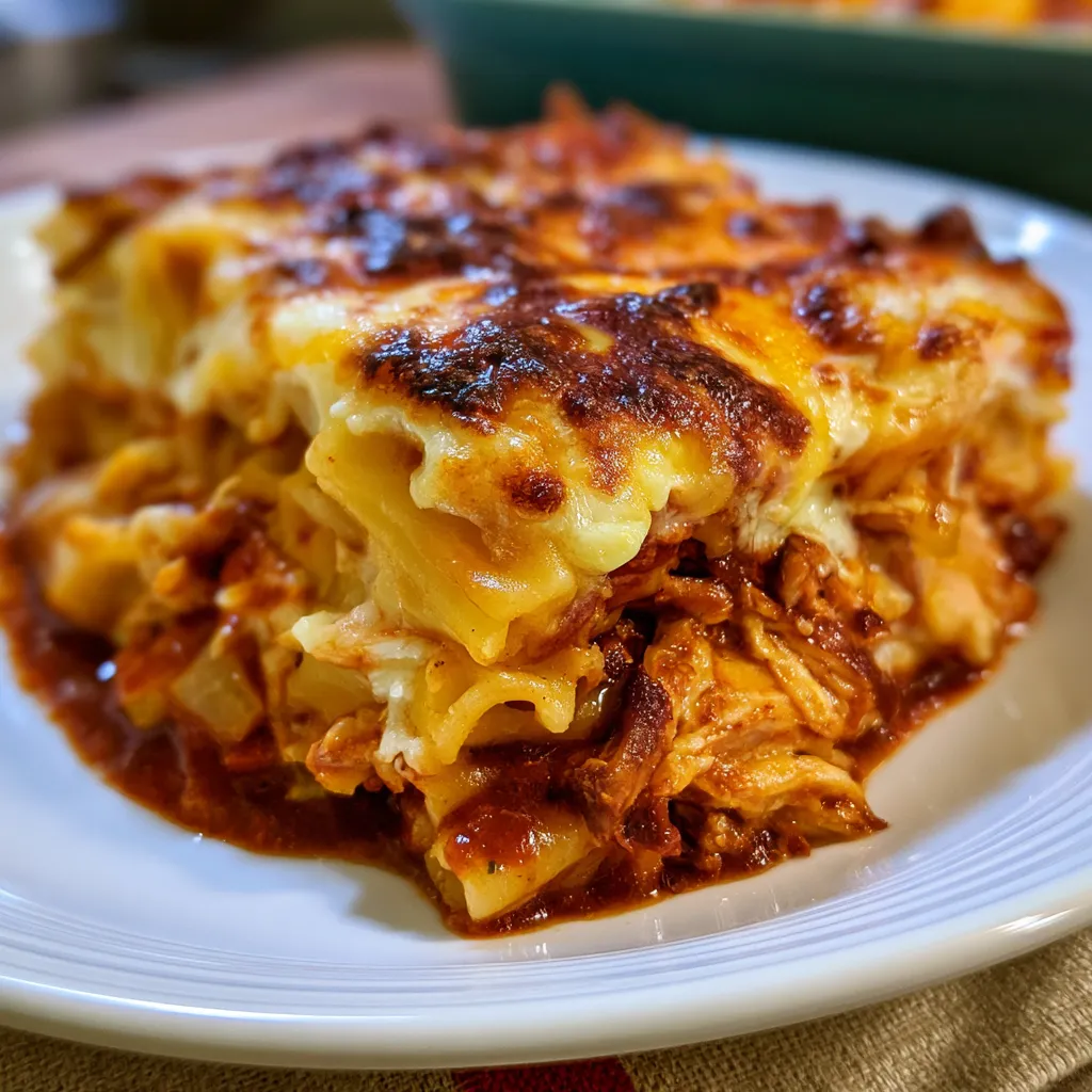Smoky BBQ Chicken & Cheddar Pasta Bake