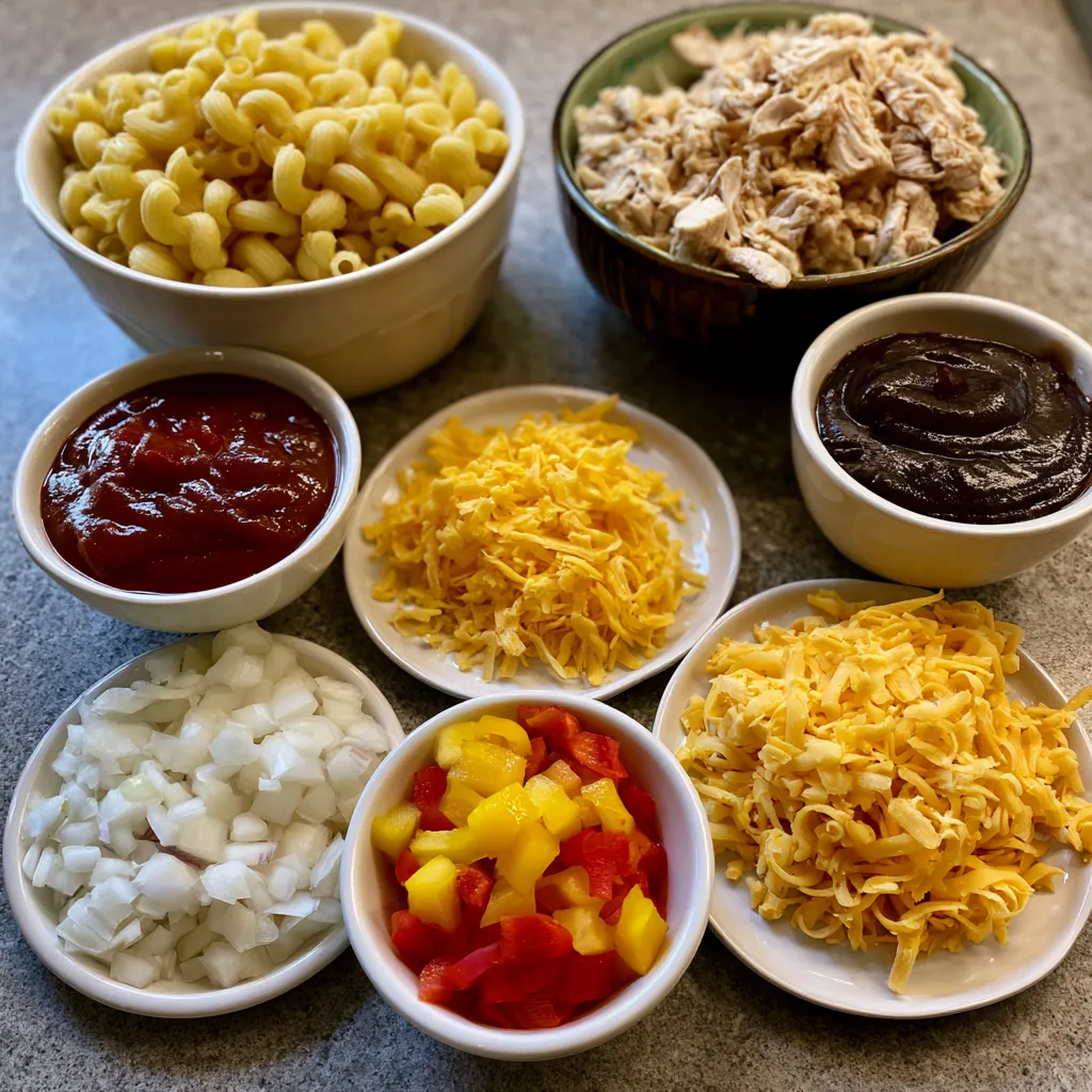 Smoky BBQ Chicken & Cheddar Pasta Bake