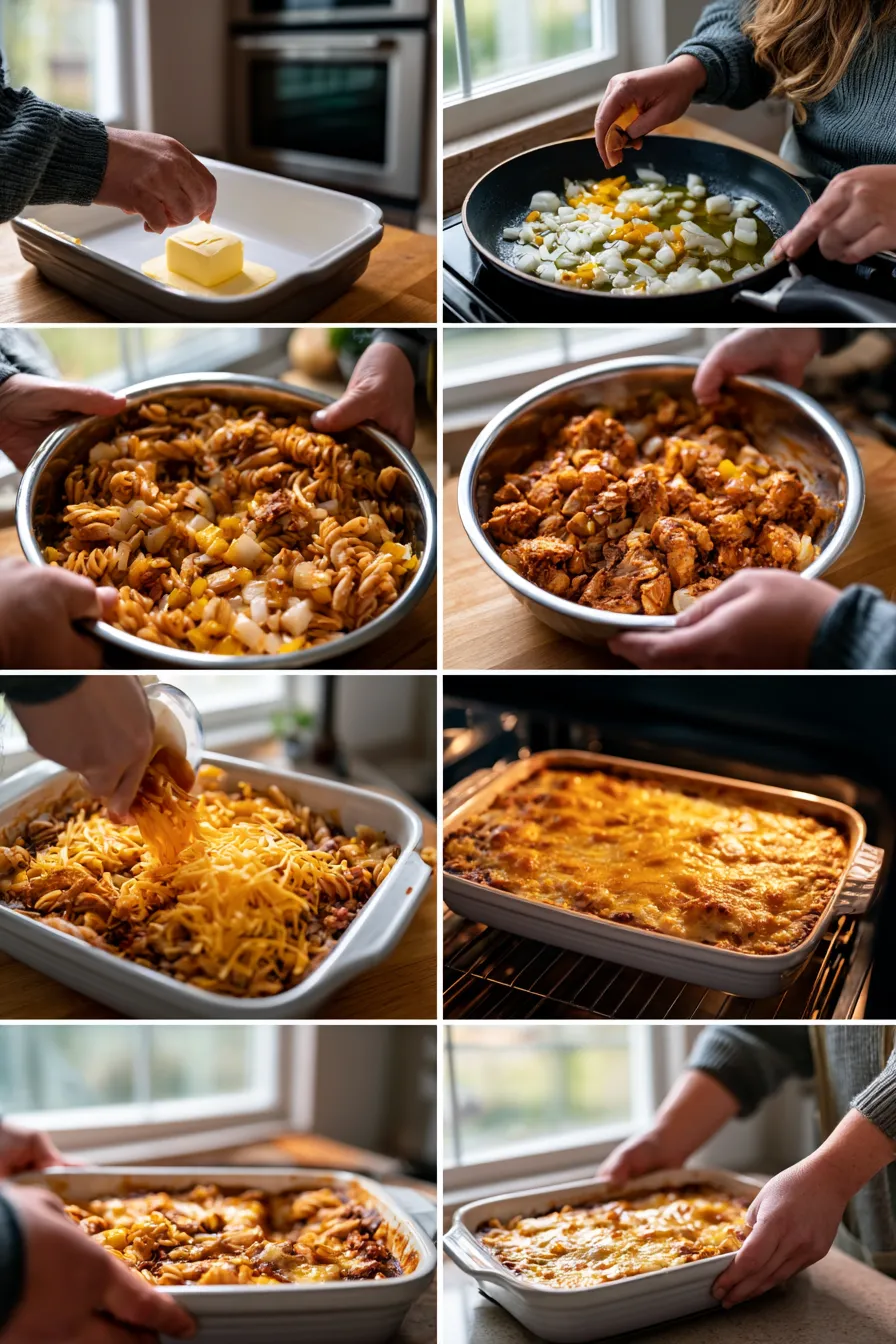 Smoky BBQ Chicken & Cheddar Pasta Bake