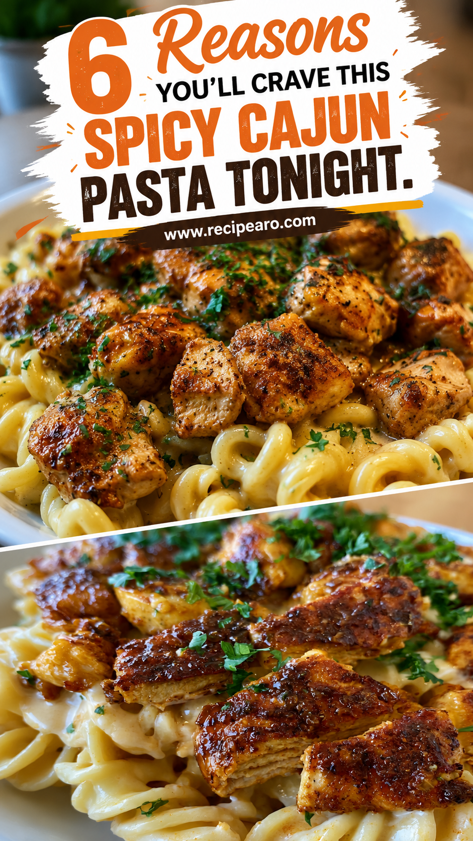 Spicy Cajun Honey Butter Chicken Pasta