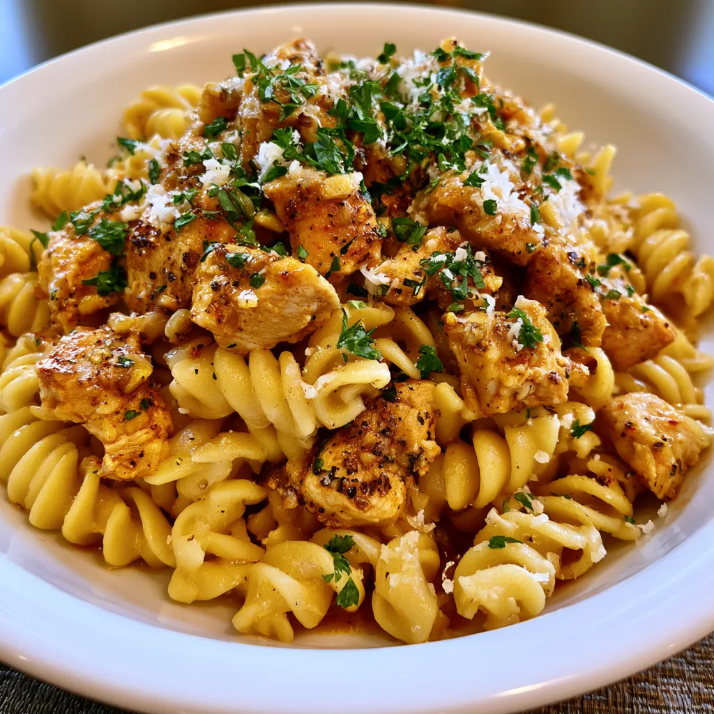 Sticky Smoky Garlic Butter Chicken Pasta