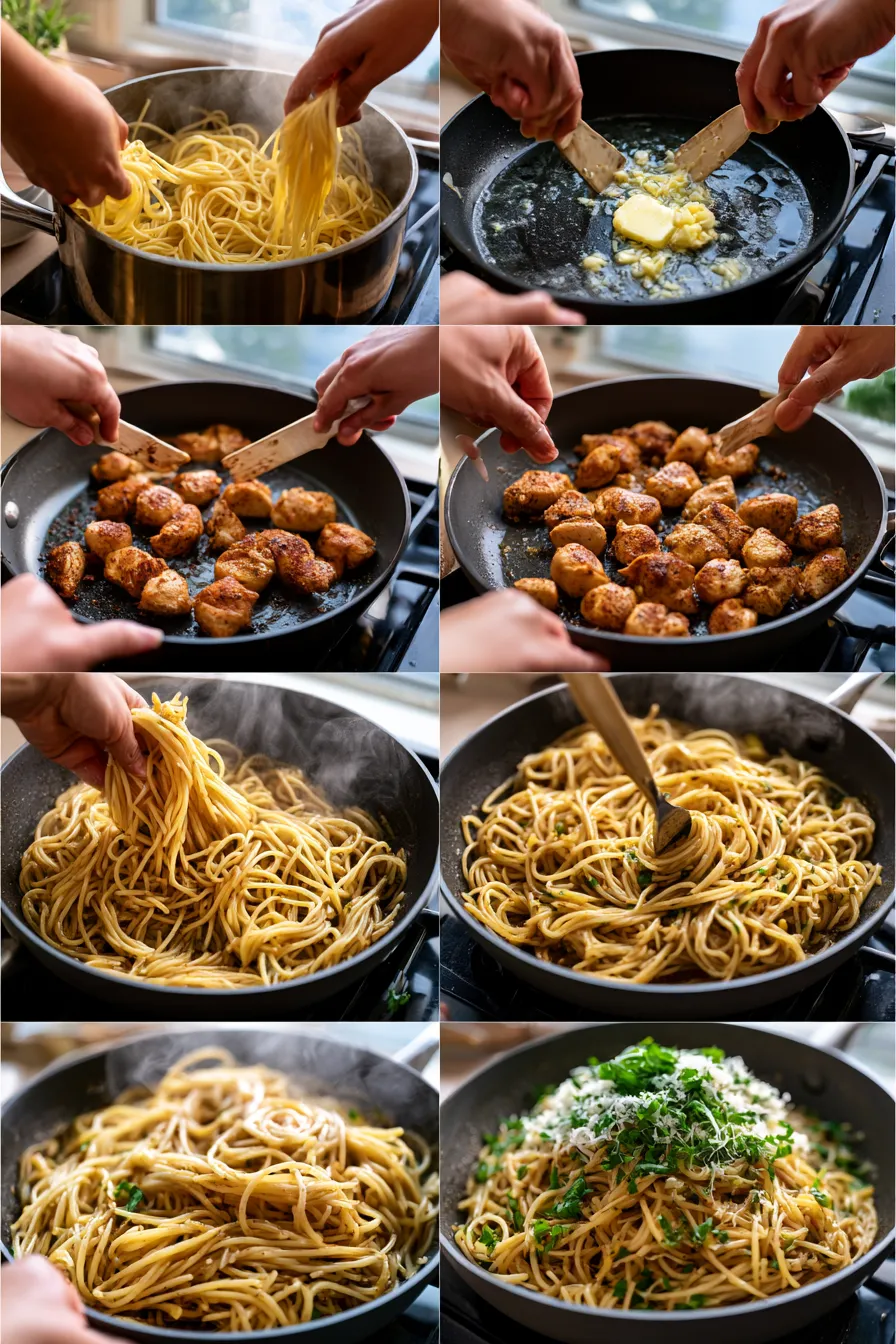 Sticky Smoky Garlic Butter Chicken Pasta