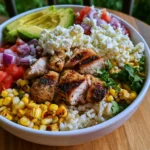 Street Corn Chicken Rice Bowl